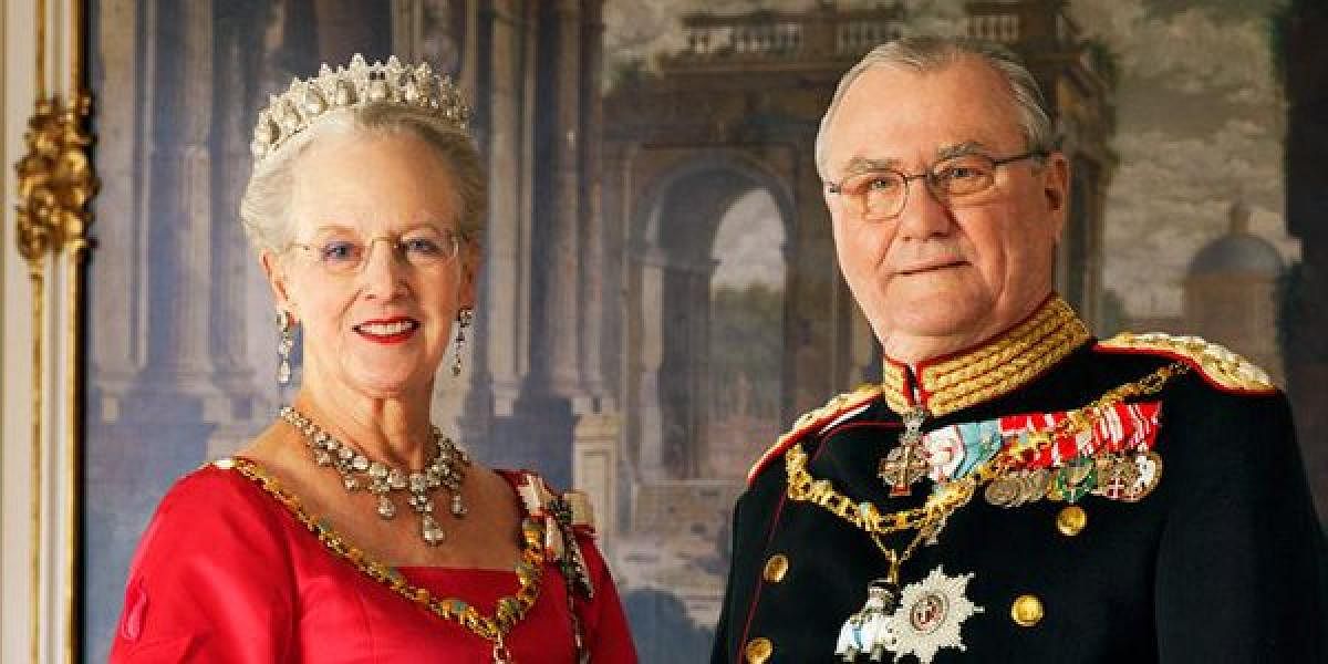 Queen Margrethe with her husband Prince Henrik. TWITTER