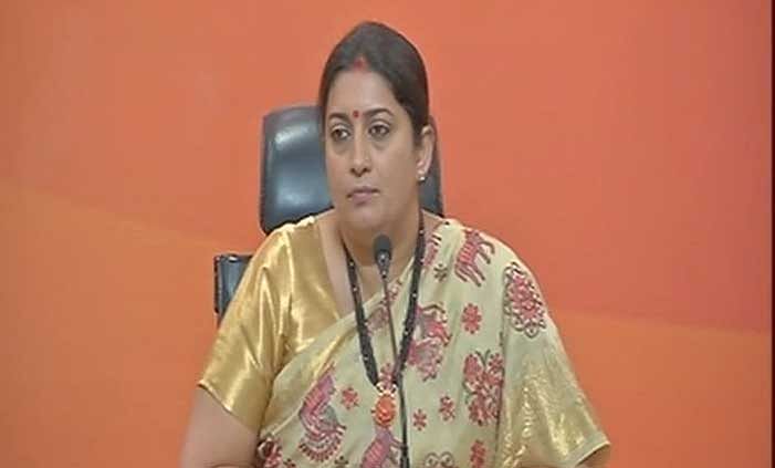 Information and Broadcasting (I&B) Ministry under Smriti Irani and its arm Prasar Bharati are engaged in a turf war. Image Courtesy: ANI/Twitter