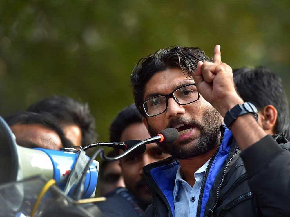 Road blockades and detention of over 100 Dalit activists, including independent legislator from Vadgam Jignesh Mevani, marked the day-long protests across the state. PTI File Photo