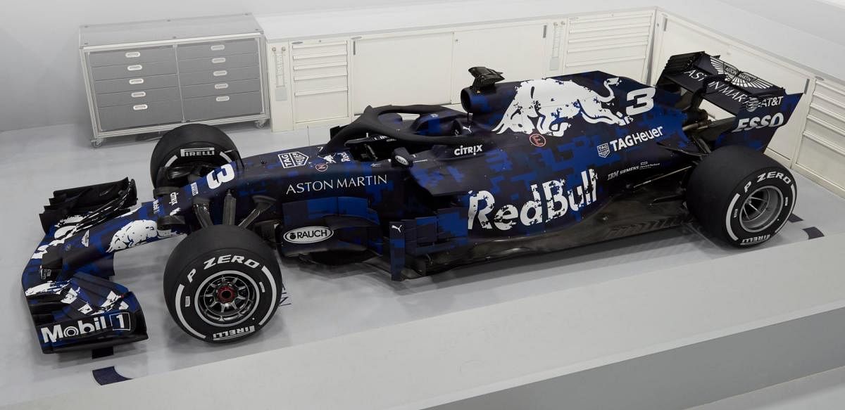 FIRST OFF THE BLOCKS The new Red Bull F1 car that was unveiled by the team on Monday. formulaone.com