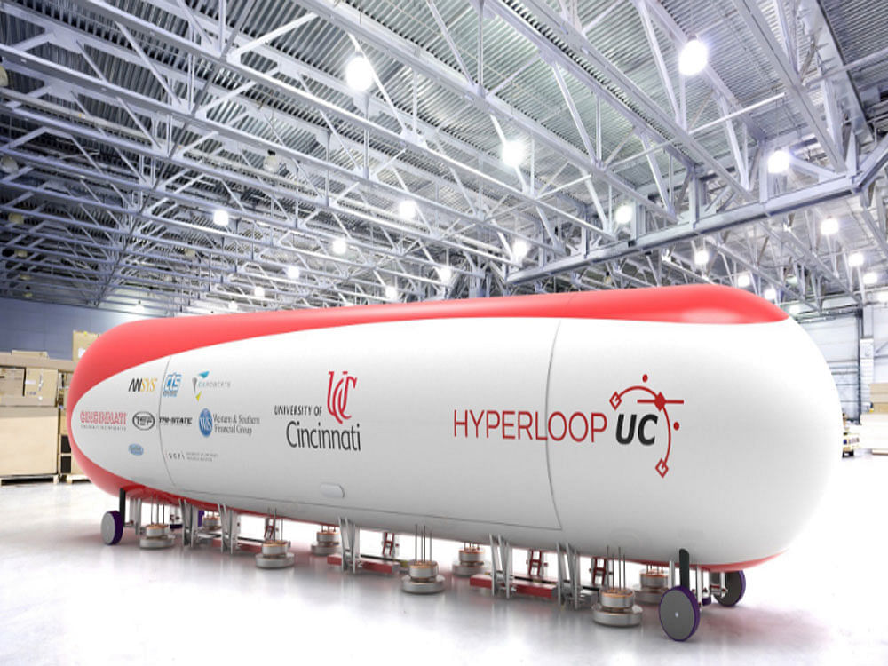 A Hyperloop capsule. Twitter photo.