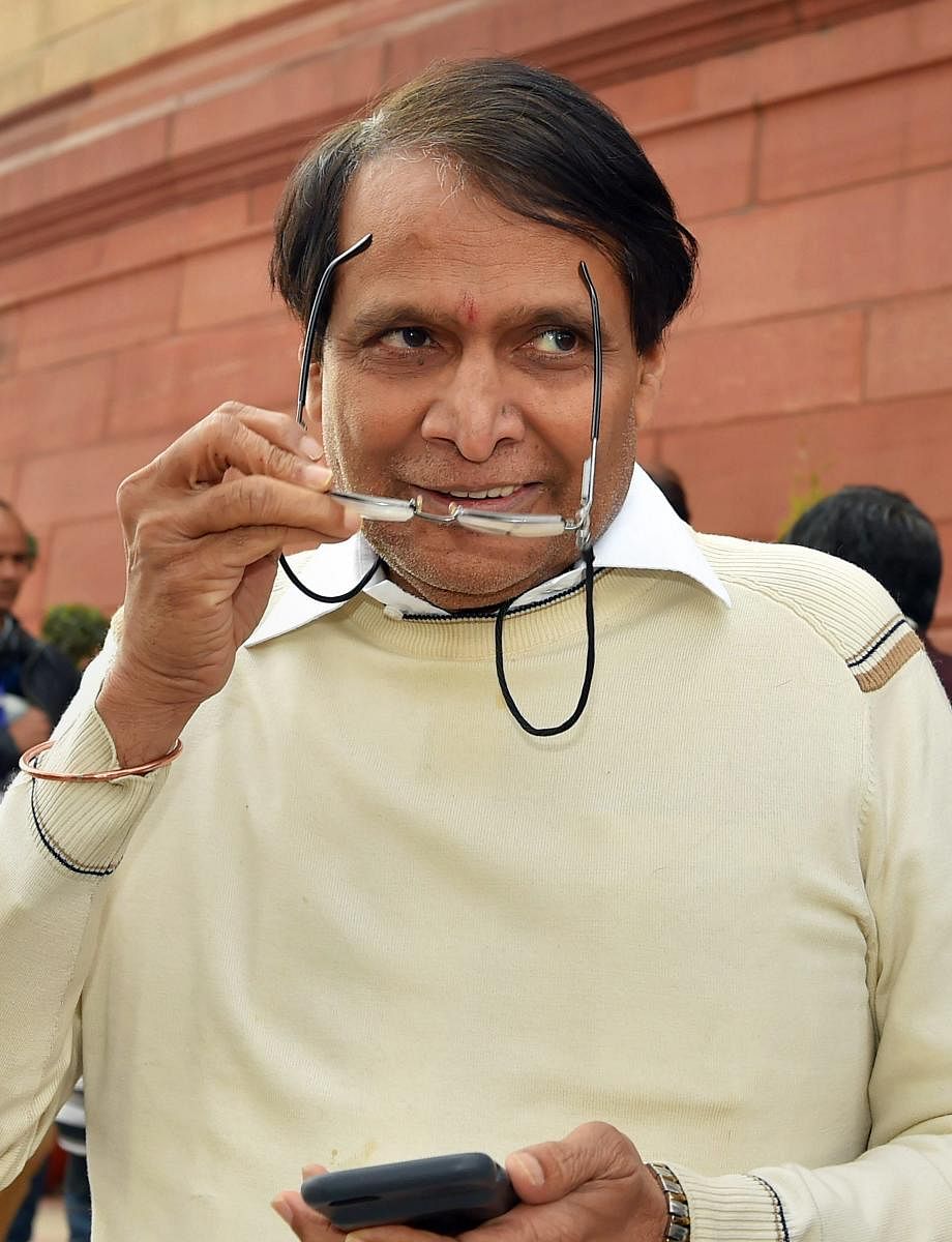 New Delhi: Commerce Minister Suresh Prabhu during budget session of Parliament in New Delhi on Monday. PTI Photo by Vijay Verma (PTI2_5_2018_000115B)