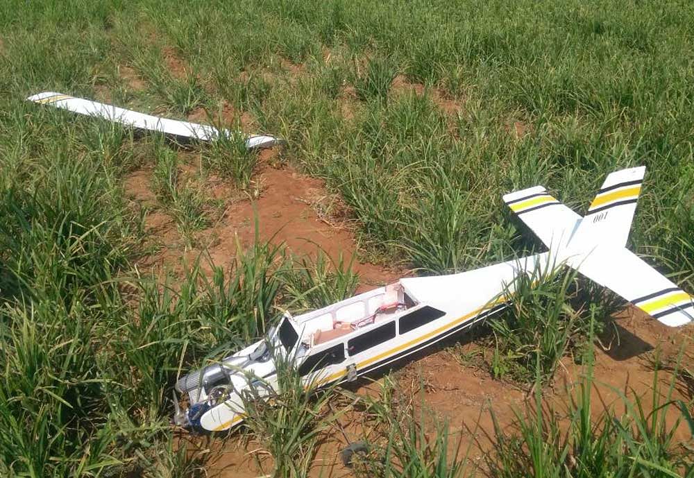The drone crash landed in an agricultural field belonging to farmer Bangarappa in Doremandalahatti.