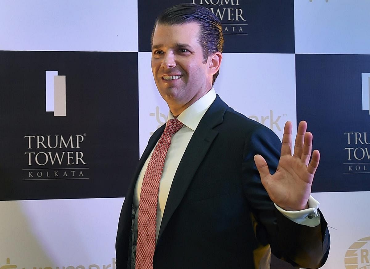onald Trump Jr. son of US President Donald Trump poses for a photograph before an event in Kolkata on Wednesday.