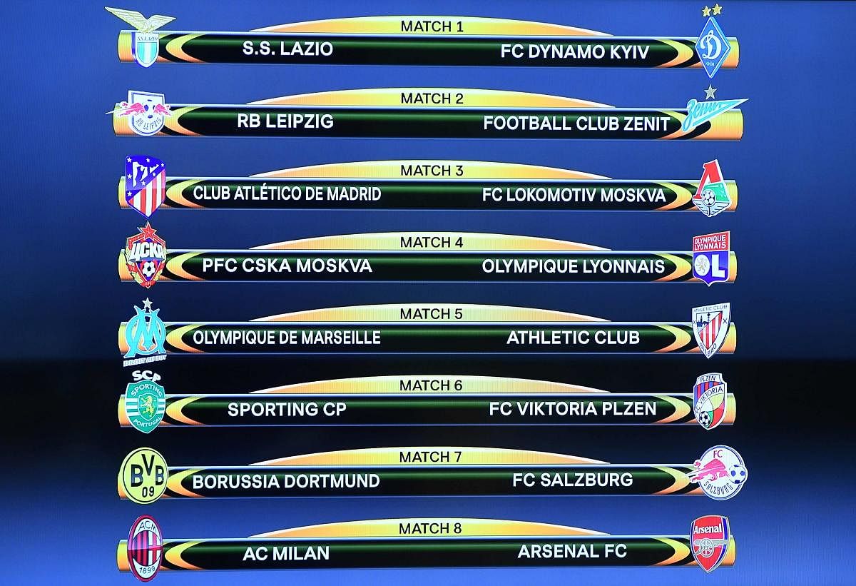 UEFA Europa League round of 16 fixtures