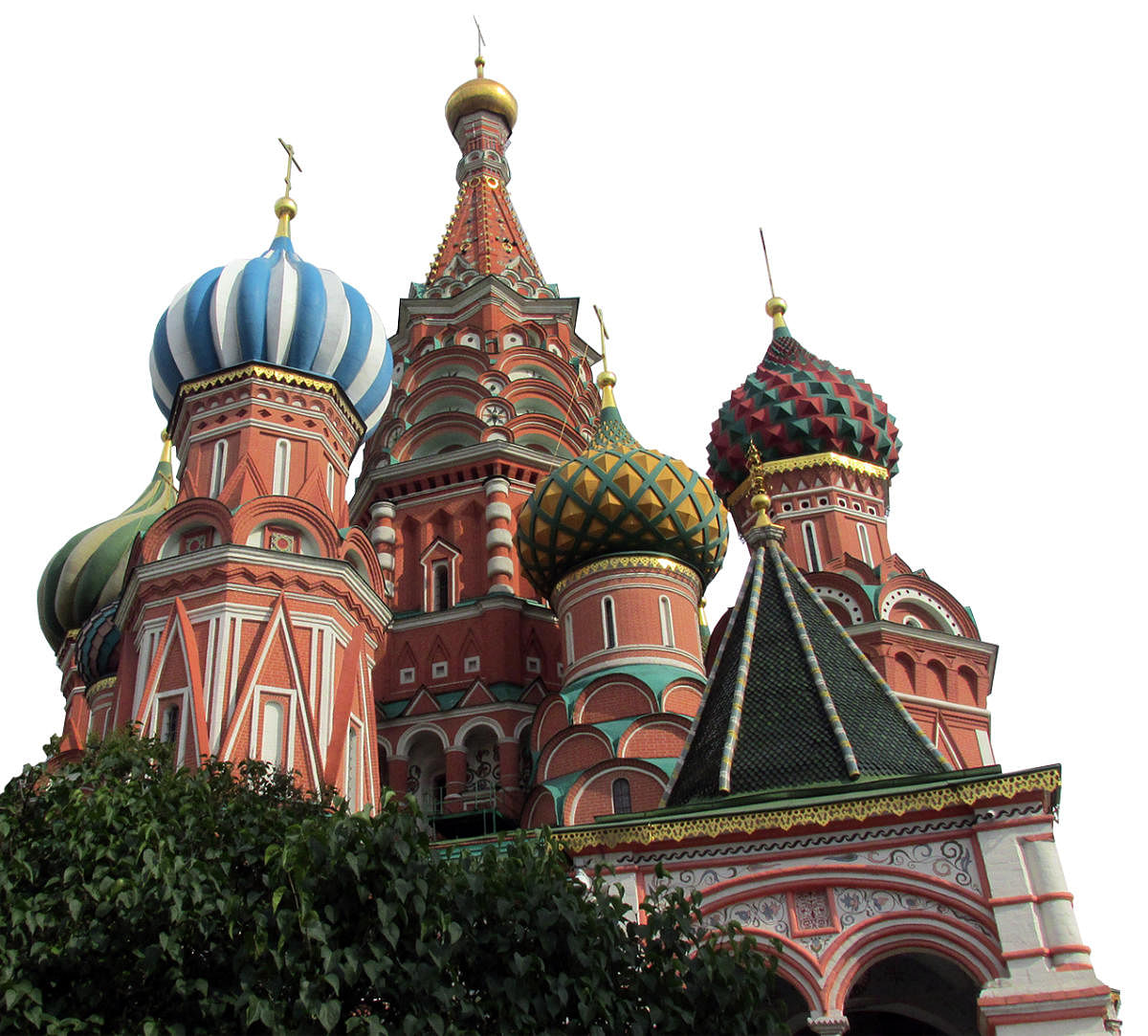 The onion domes of St Basil's Cathedral in Moscow, Russia.Photo by author