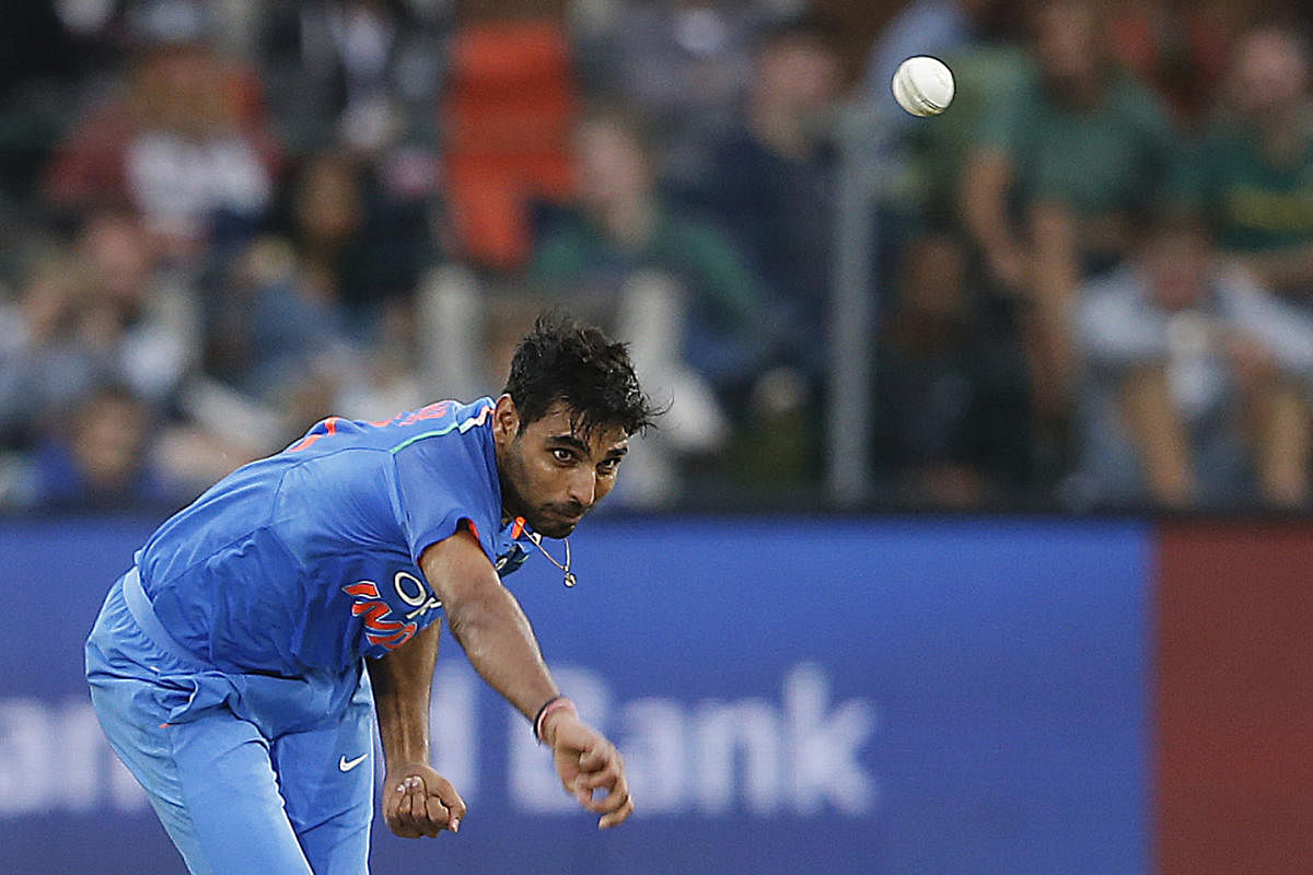 MAN FOR ALL SEASONS Bhuvneshwar Kumar played an important role throughout India's tour of South Africa. AFP