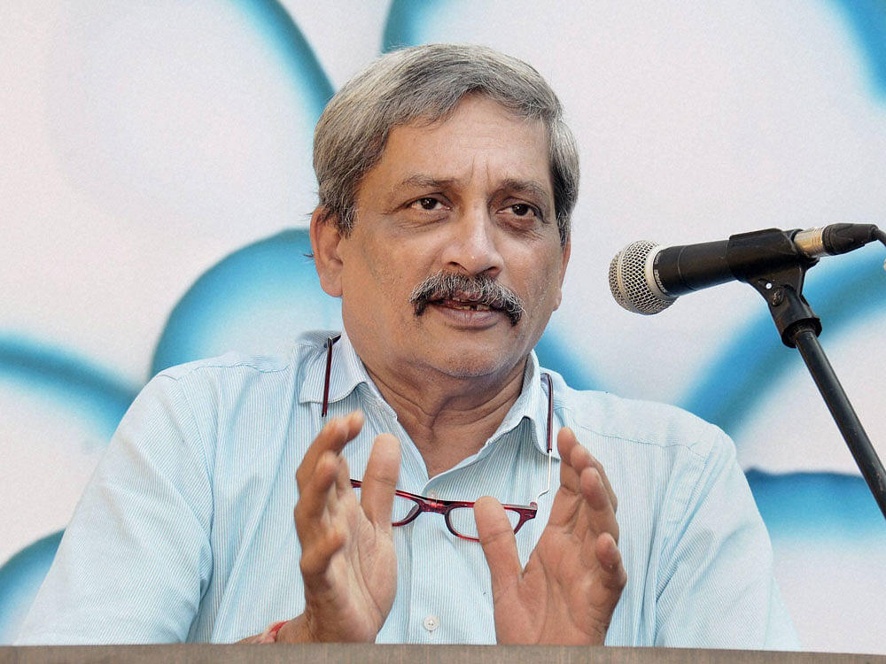 Goa Chief Minister Manohar Parrikar was admitted to the Goa Medical College and Hospital (GMCH) here  on Sunday evening after he complained of uneasiness, a GMCH official said. PTI file photo