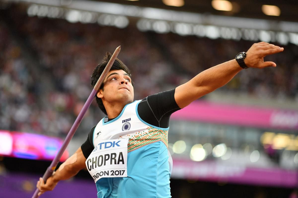 A CUT ABOVE THE REST Neeraj Chopra hurled the javelin to 82.88 metres to win the gold in the first Indian Grand Prix at Patiala on Tuesday. AFP File photo