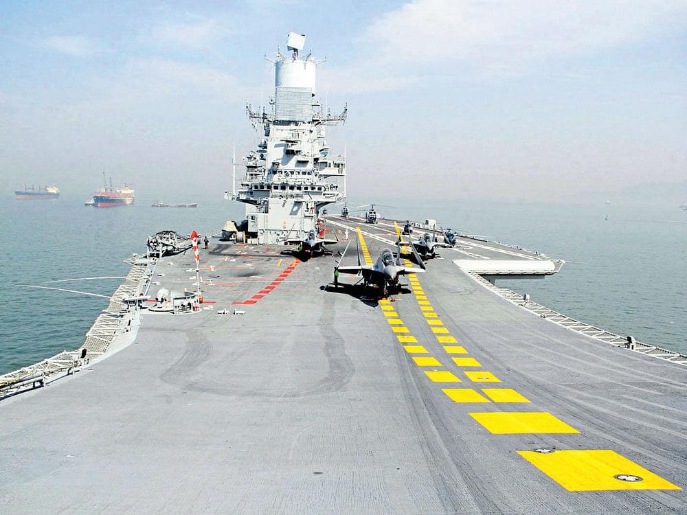 Aircraft carrier INS Vikramaditya, DH file photo