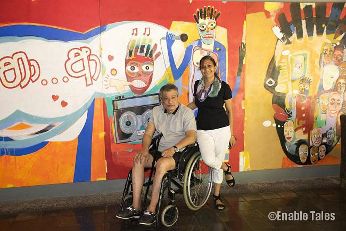 Wheelchair-bound Prabhal and and Renuka Malakar on one of their accessibility holidays.