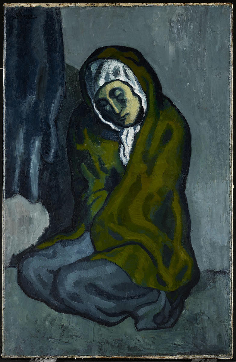 Pablo Picasso's 'La Misreuse accroupie', a 1902 painting from Picasso's 'Blue Period'. Photo Credit: Art Gallery of Ontario
