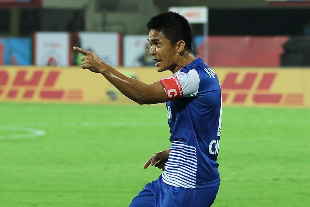 KEY MAN Bengaluru FC will hope for their star player Sunil Chhetri to come good when they face FC Pune City in the semifinal (first leg) in Pune on Wednesday. ISL MEDIA