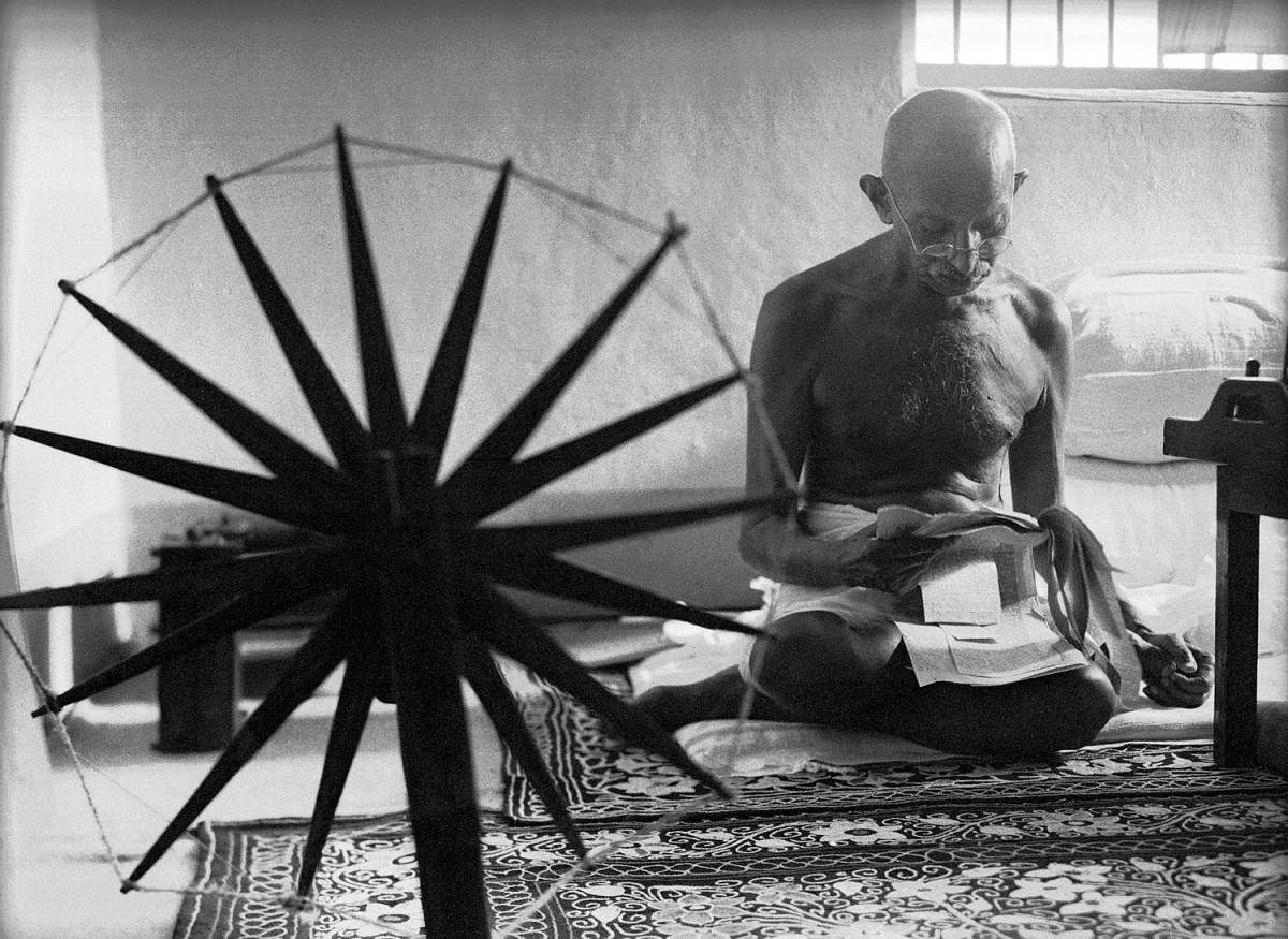 The photo dates to a period in which Gandhi, suffering from pain in his right thumb, opted to write with his left hand, a temporary inconvenience that lasted from August 8-December 19, 1931, according to RR Auction. File photo for representation purpose only