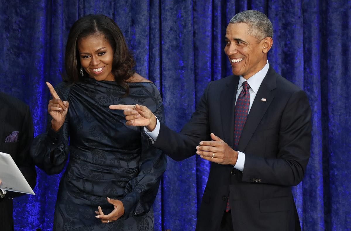 Former U.S. President Barack Obama and former first lady Michelle Obama. Reuters file photo.