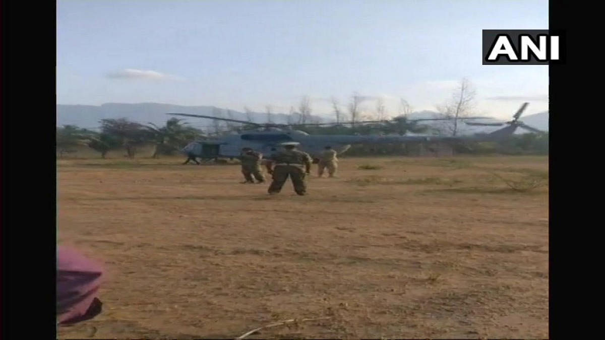 Defence Minister Nirmala Sitharaman today said an advanced light helicopter (ALH) will be pressed into service due to the hostile terrain, for rescuing those trapped in the forest fire in Tamil Nadu. Picture courtesy ANI