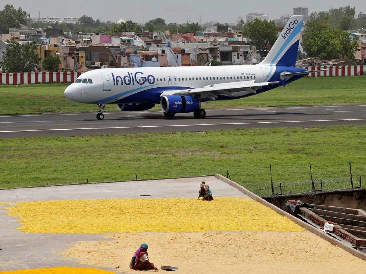 A mid-air engine failure forced an IndiGo flight bound for Lucknow to return to Ahmedabad, where it made an emergency landing this morning, an official said. Reuters file photo