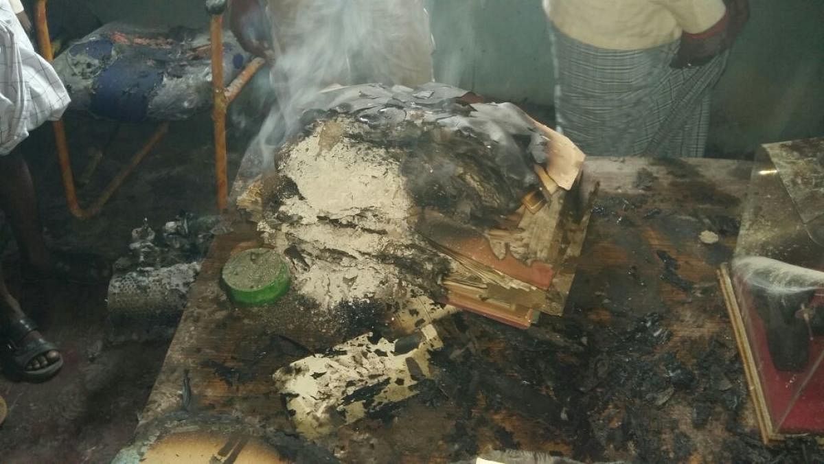 Fire at gram panchayat office turns records to ashes