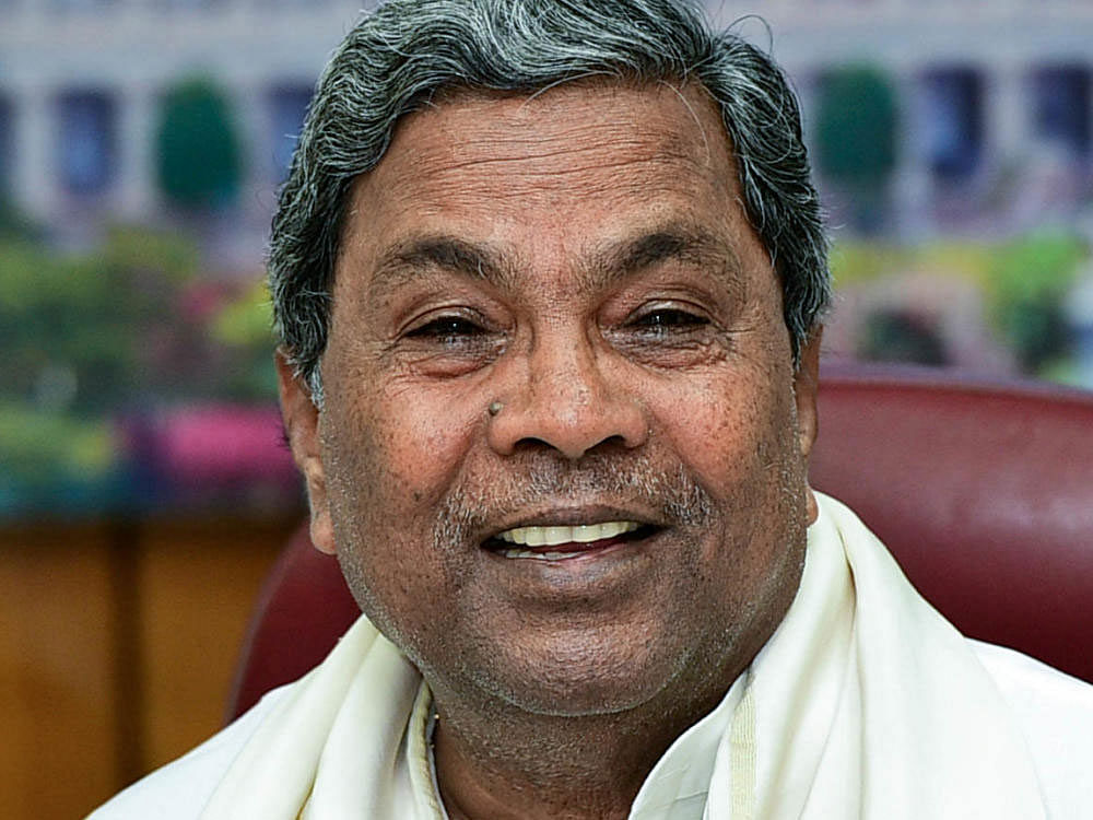 In picture:Chief Minister Siddaramaiah. DH Photo.