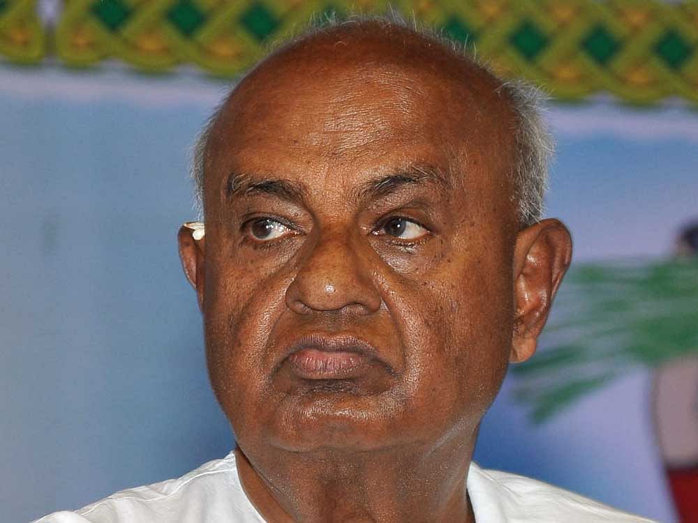 Former prime minister and JD(S) national president H D Deve Gowda. DH photo.