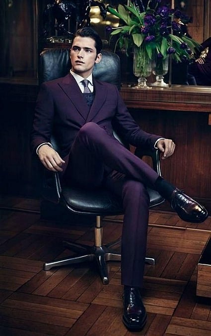 Purple suit matching shoes Clearance