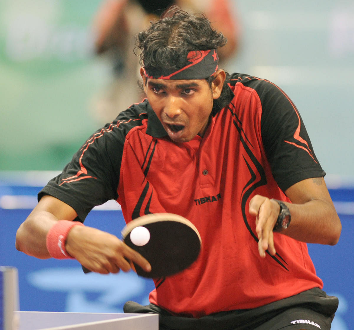 GOING STRONG Achanta Sharath Kamal will be leading India's table tennis hopes at next month's Commonwealth Games in Gold Coast, Australia. FILE PHOTO