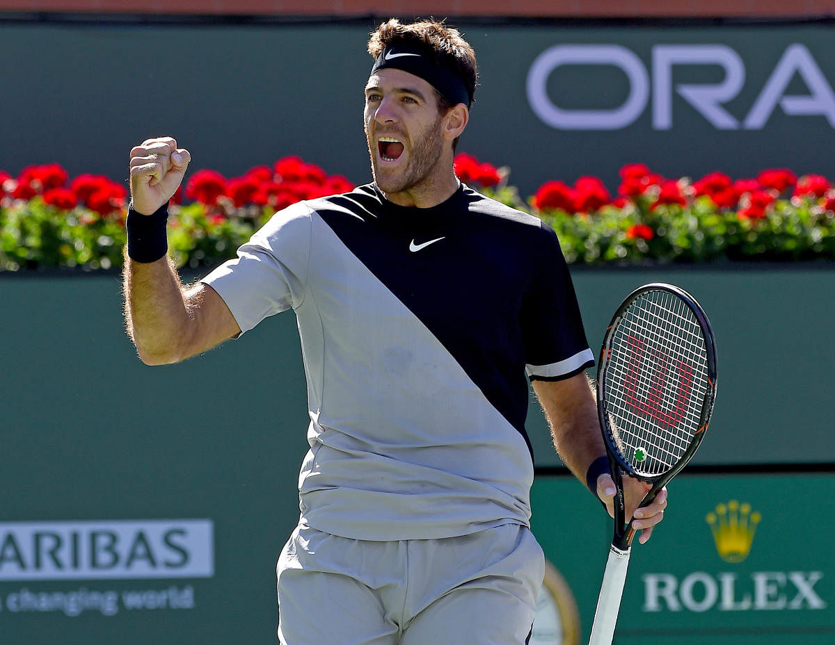 BACK ON SONG Having just won his maiden Masters 1000 title, Juan Martin Del Potro is looking to make it two in two at the Miami Open. USA TODAY