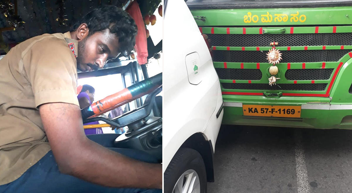 Lokesh (30) was driving the bus from Harohalli to the City Market when passengers realised he was drunk.