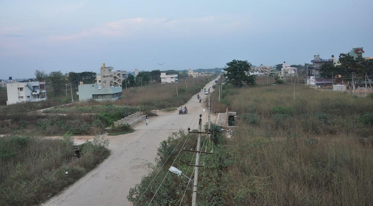 The KHB Layout that has come up on a portion of the Chikkamandya Lake, on the outskirts of Mandya city.