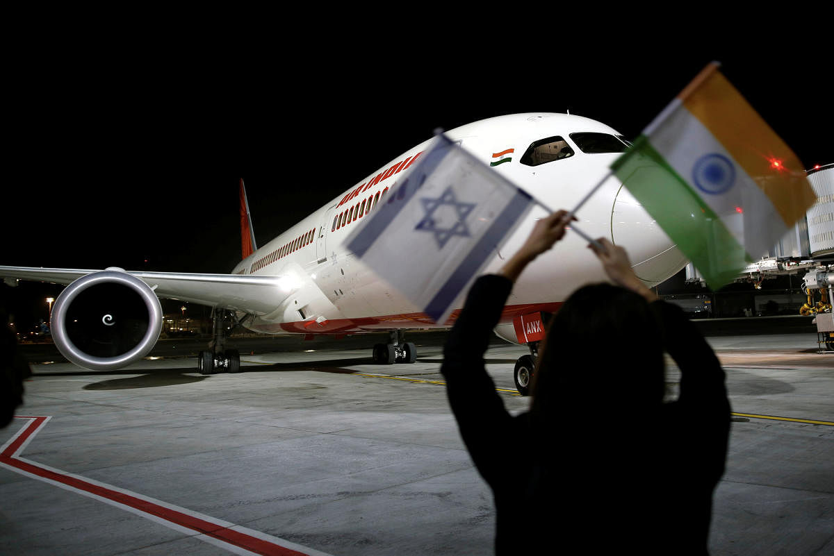 An Air India Boeing 787-8 Dreamliner plane lands at the Ben Gurion International airport in Lod, near Tel Aviv, Israel, March 22, 2018. REUTERS