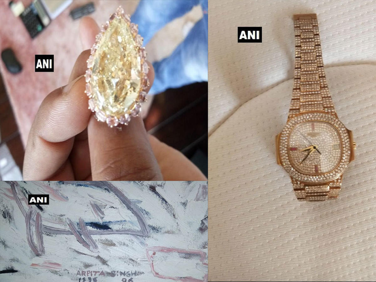 A fresh seizure of antique jewellery, costly watches and paintings of Amrita Sher-Gil and M F Hussain worth Rs 26 crore has been made by the ED from the sea-facing Mumbai apartment of diamantaire Nirav Modi in connection with the over Rs 12,000 crore PNB fraud case. ANI picture