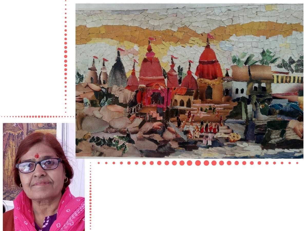 Collage artist Uma Sharma's works carry the essence of Mathura, her hometown.