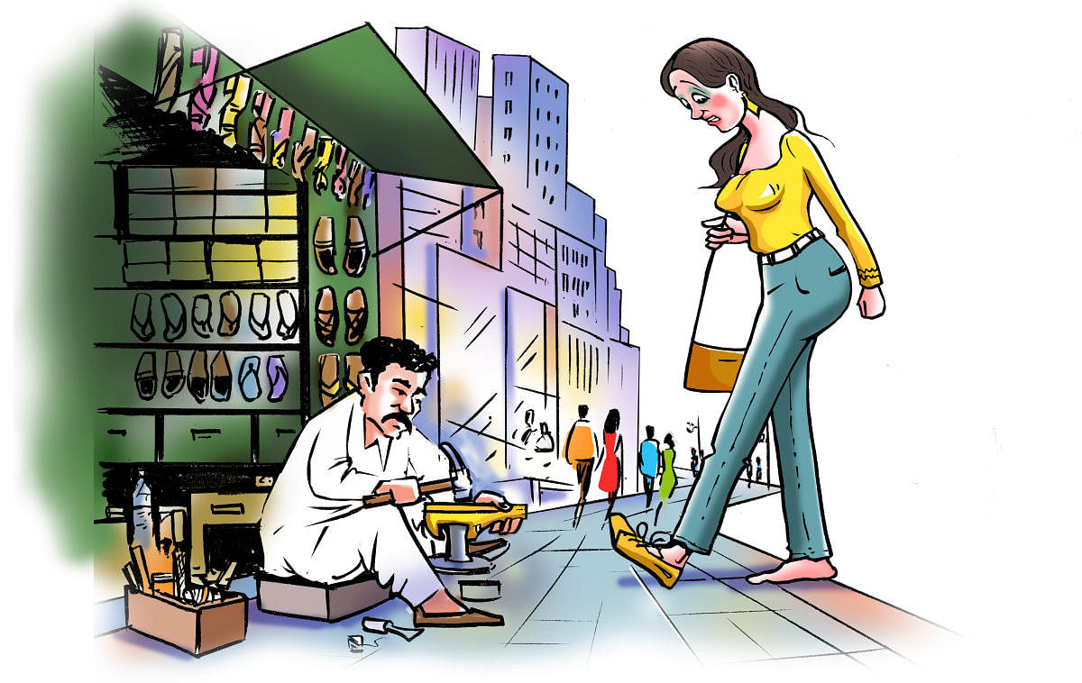 Hawai chappals, loafers, shoes, sandals, ballet flats - all of them simply refuse to be my feet companions for any length of time.Illustration by Prakash S