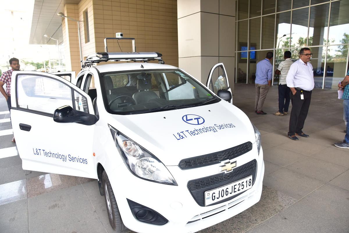 L&amp;T Technology Services developed autonomous car at its campus in Bengaluru.