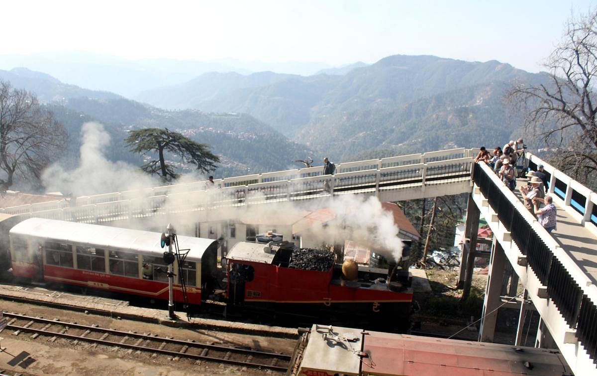 KC 520 steam engine at Shimla railway station. Babli Thakur