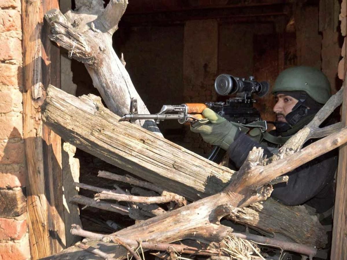 An unidentified militant was killed today in an encounter with security forces in central Kashmir's Budgam district, police said. PTI file photo