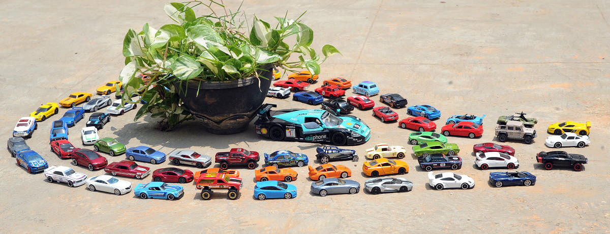 Sumeet collects scaled-down models of different cars.