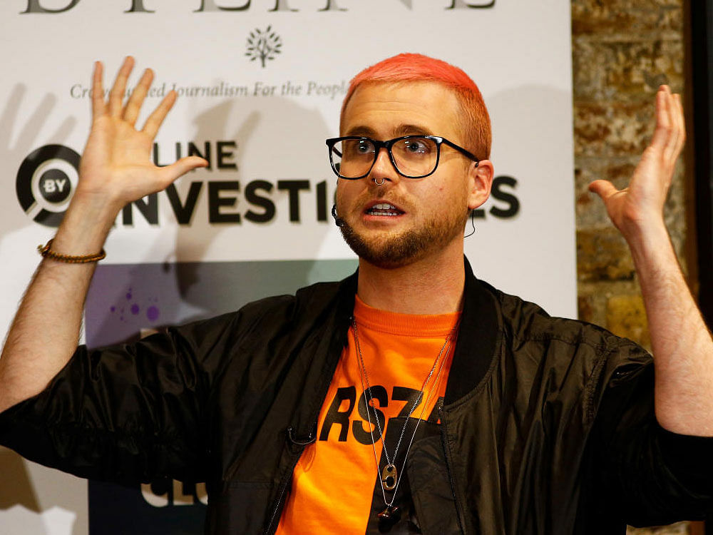 Christopher Wylie, a whistleblower who formerly worked with Cambridge Analytica. Reuters photo.