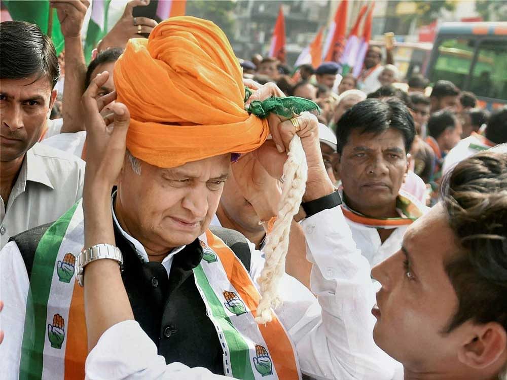 Gehlot's appointment to a crucial organisational post in the AICC also paves the way for Rajasthan Congress chief Sachin Pilot to have a free hand in running the party affairs in the state. PTI Photo