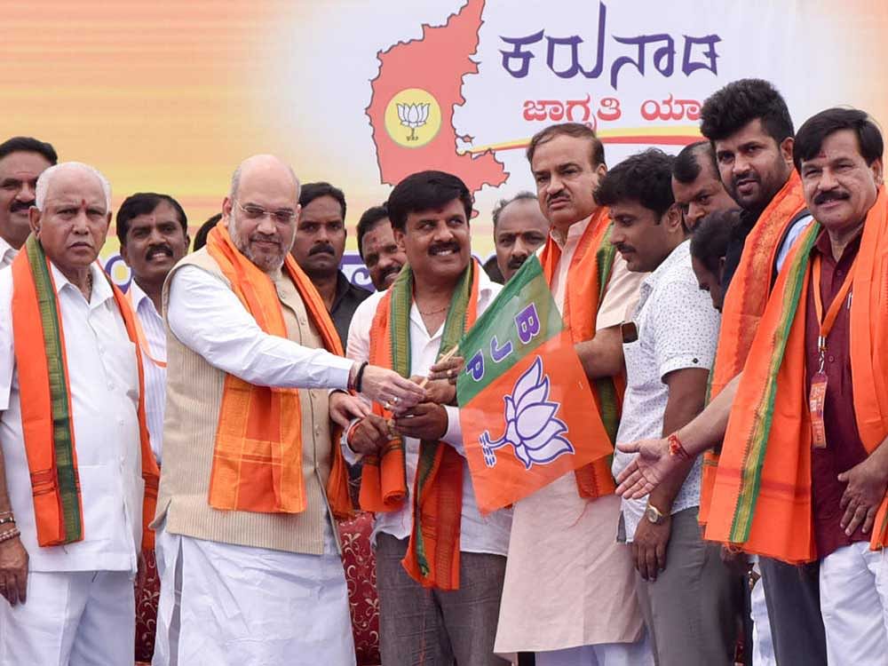 This is the first time Shah is visiting the region and has a packed schedule during his two-day tour. He will be covering three districts - Belagavi, Bagalkot and Haveri. DH Photo