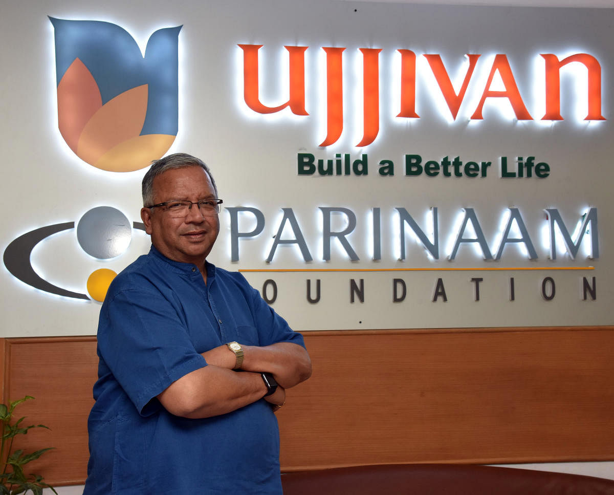 Sumith Ghosh, CEO, Ujjivan Bank in Bengaluru. Photo by S K Dinesh