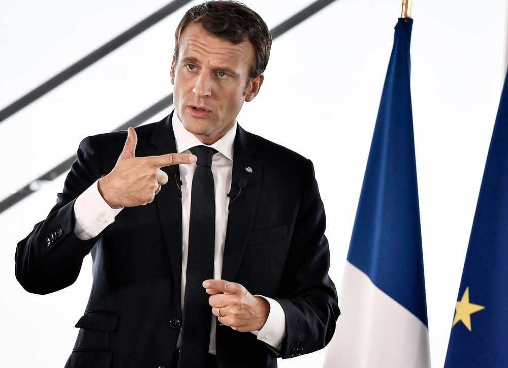 Macron, a centrist ex-investment banker, has been accused of  seeking to 'destroy the public railways through pure ideological dogmatism'. Reuters file photo.