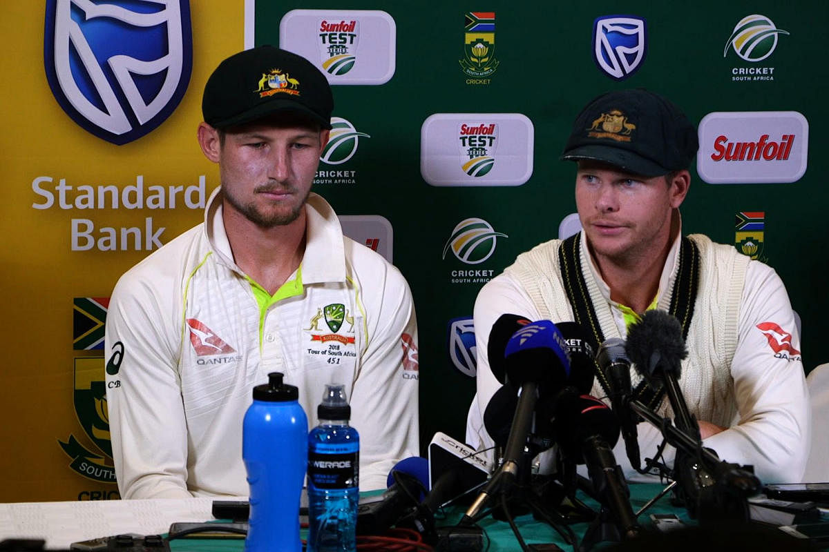 Steve Smith (right) and Cameron Bancroft
