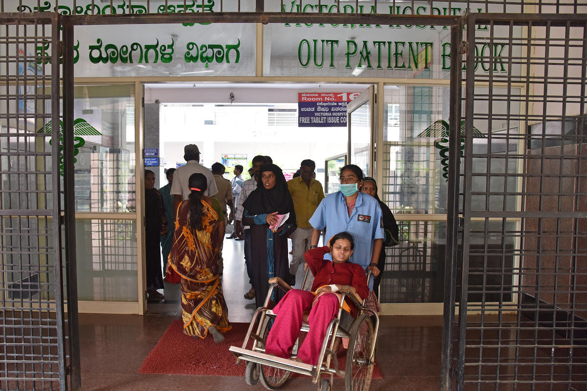 Government institutions such as Victoria Hospital are overburdened. DH PHOTO BY S K DINESH