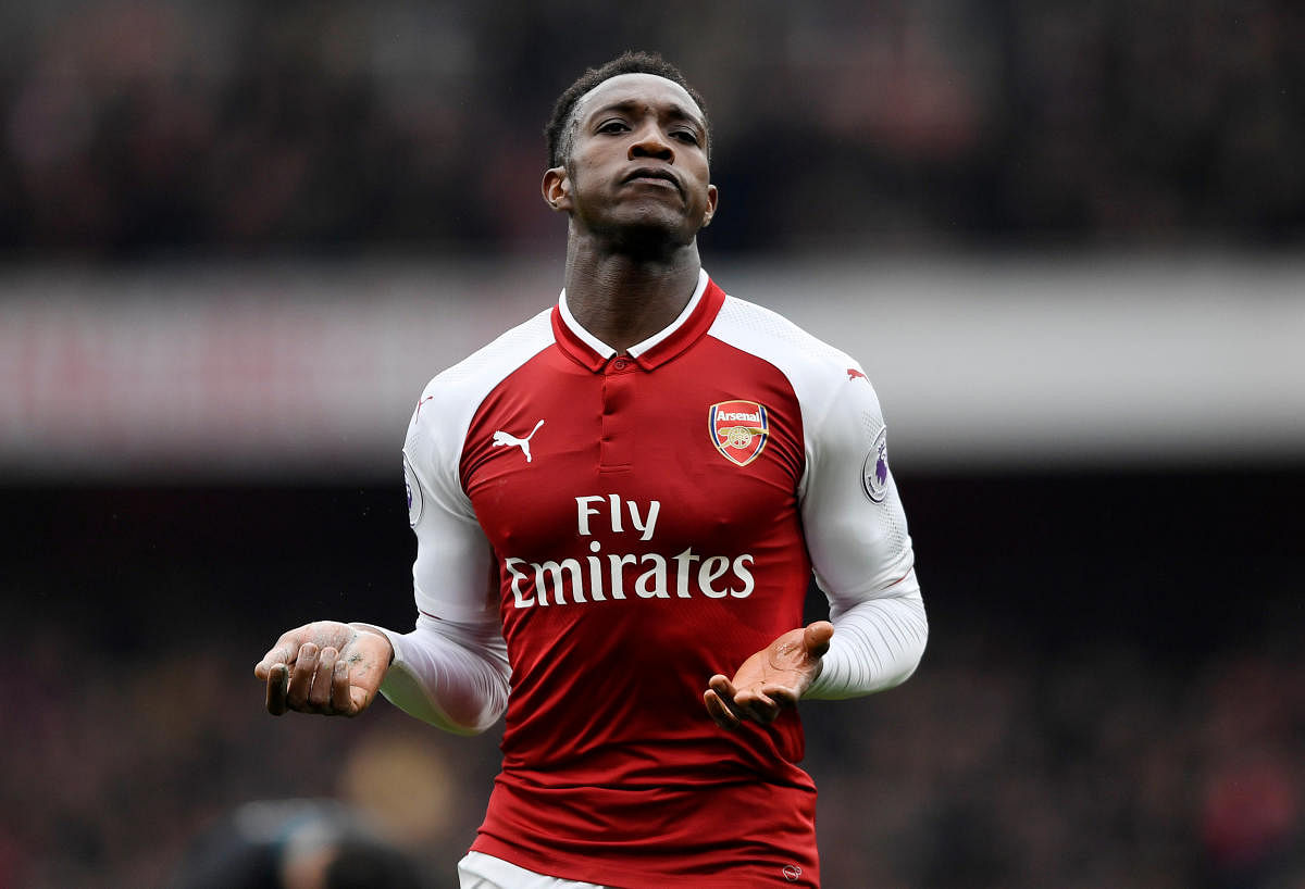 SO EASY Arsenal's Danny Welbeck celebrates after scoring their second goal against Southampton during EPL clash on Sunday. Reuters