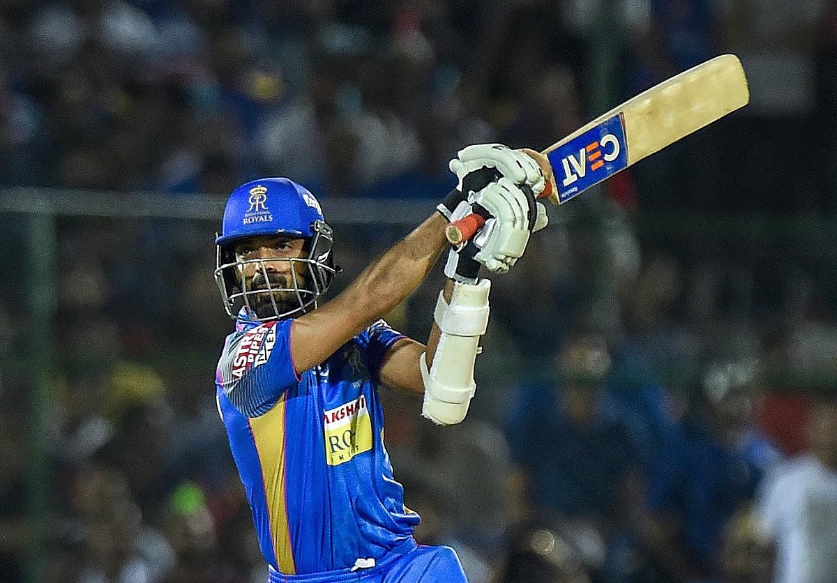 IN CONTROL Ajinkya Rahane top scored for his side with a 45 against Delhi Daredevils in Jaipur on Wednesday. PTI