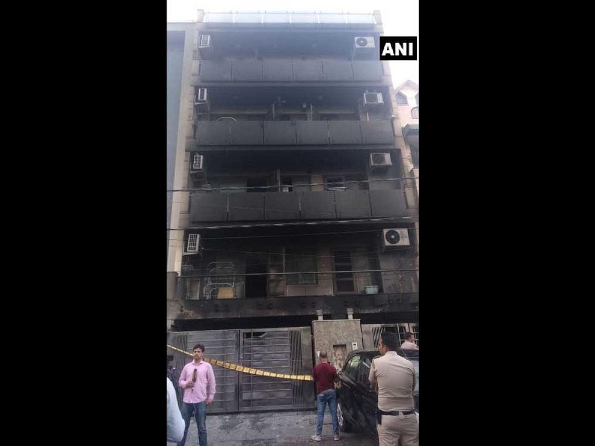 The four members of the family, including two children, were sleeping on the first floor and after they saw smoke emanating from downstairs they tried to escape but were suffocated to death, he said.