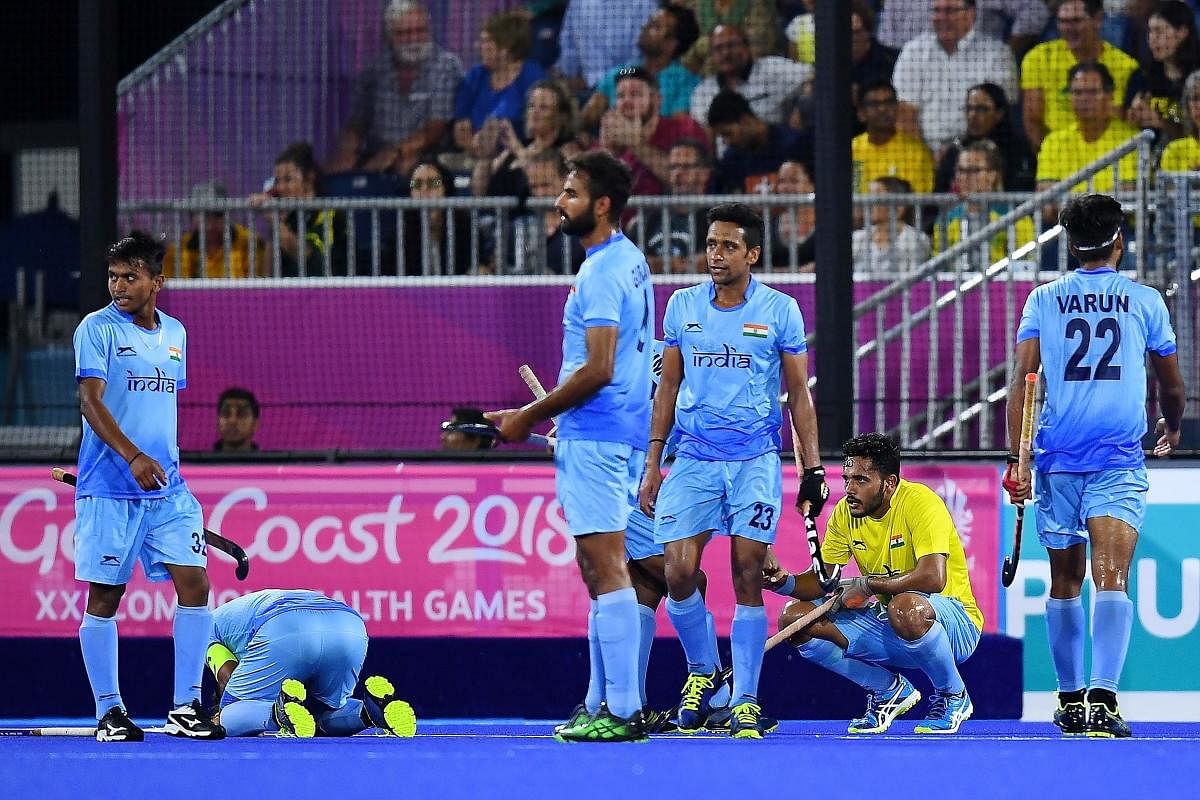 WASTEFUL Indian players wear a dejected look after their defeat to New Zealand in their semifinal match. AFP