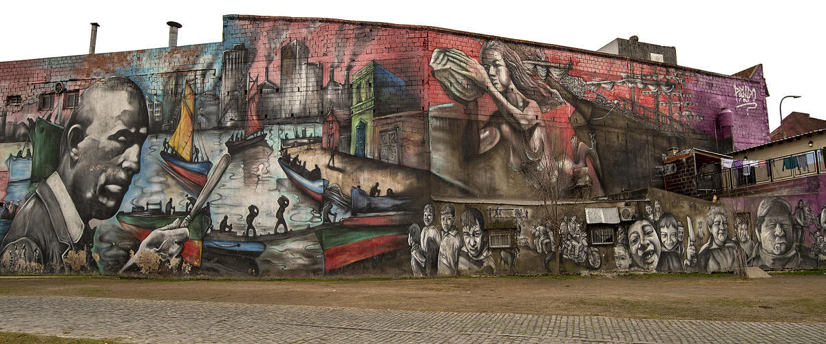 In Buenos Aires, a segment of what is said to be the largest mural in the world.Photo by Gustasp &amp; Jeroo Irani
