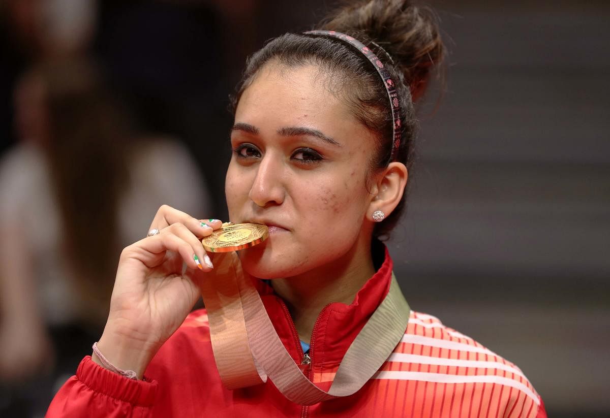 Manika Batra won a first ever women's singles table tennis gold for India at the Commonwealth Games. Reuters Photo